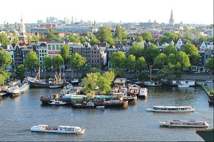Amsterdan - Panoramica a partir da Biblioteca Publica - Foto: Swimmerguy 269 - Licena (cc-by-sa-3.0)